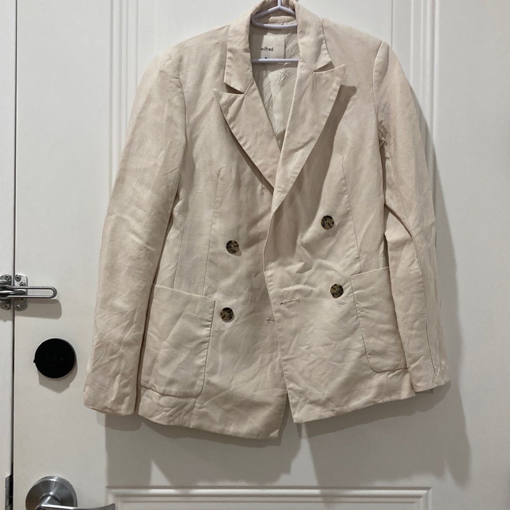 Aritzia line blend blazer light birch